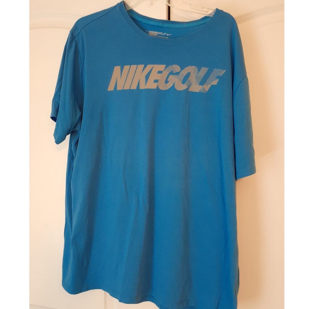 Nike Golf Men's Blue Modern Fit Cotton Blend Short Sleee T Shirt XXL